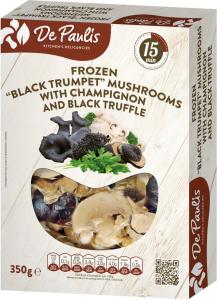 Black Trumpet Mushrooms with Champignon and Black Truffle